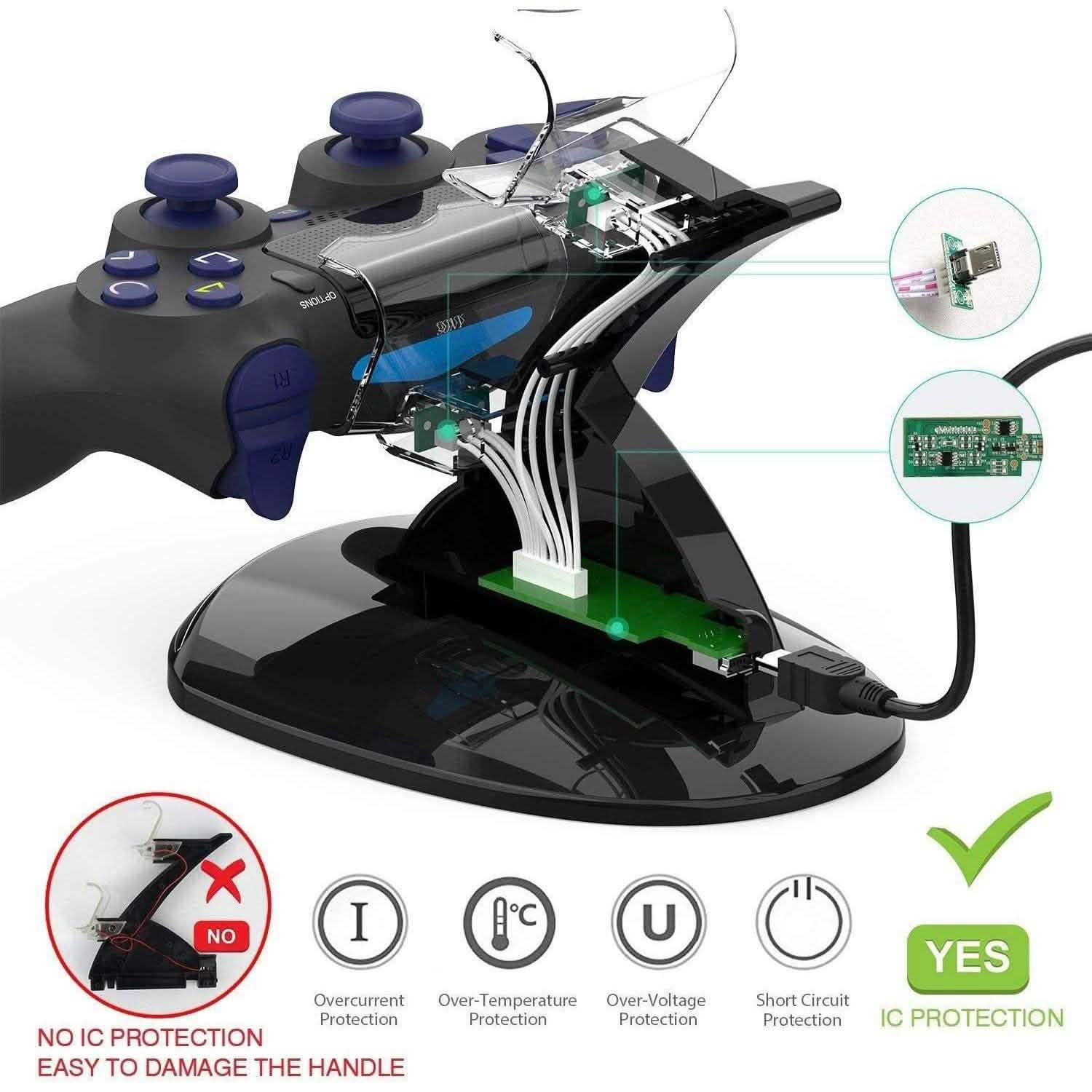 Dual USB Fast Charging Station and LED Indicator for Sony PS4 Controller - Image 7
