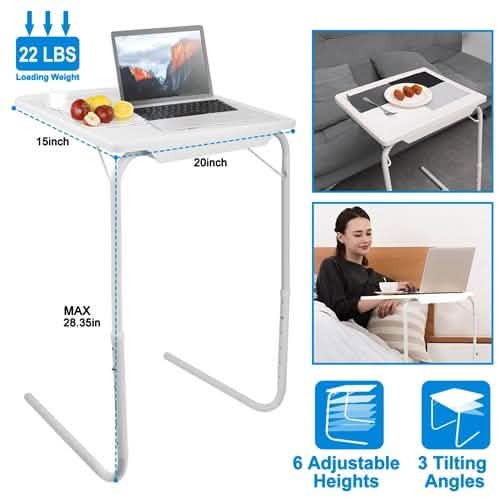 Foldable Tray Table Portable Sofa - Image 2