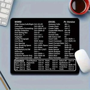Keyboard Shortcuts Mouse Pad for Microsoft Word and Excel (PC Windows)