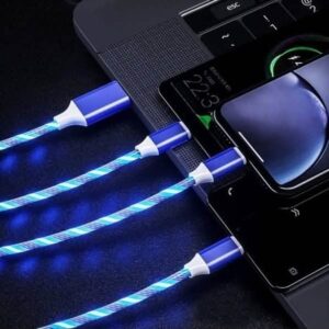 LED Light USB Charger Cable 3-in-1 Fast Charging