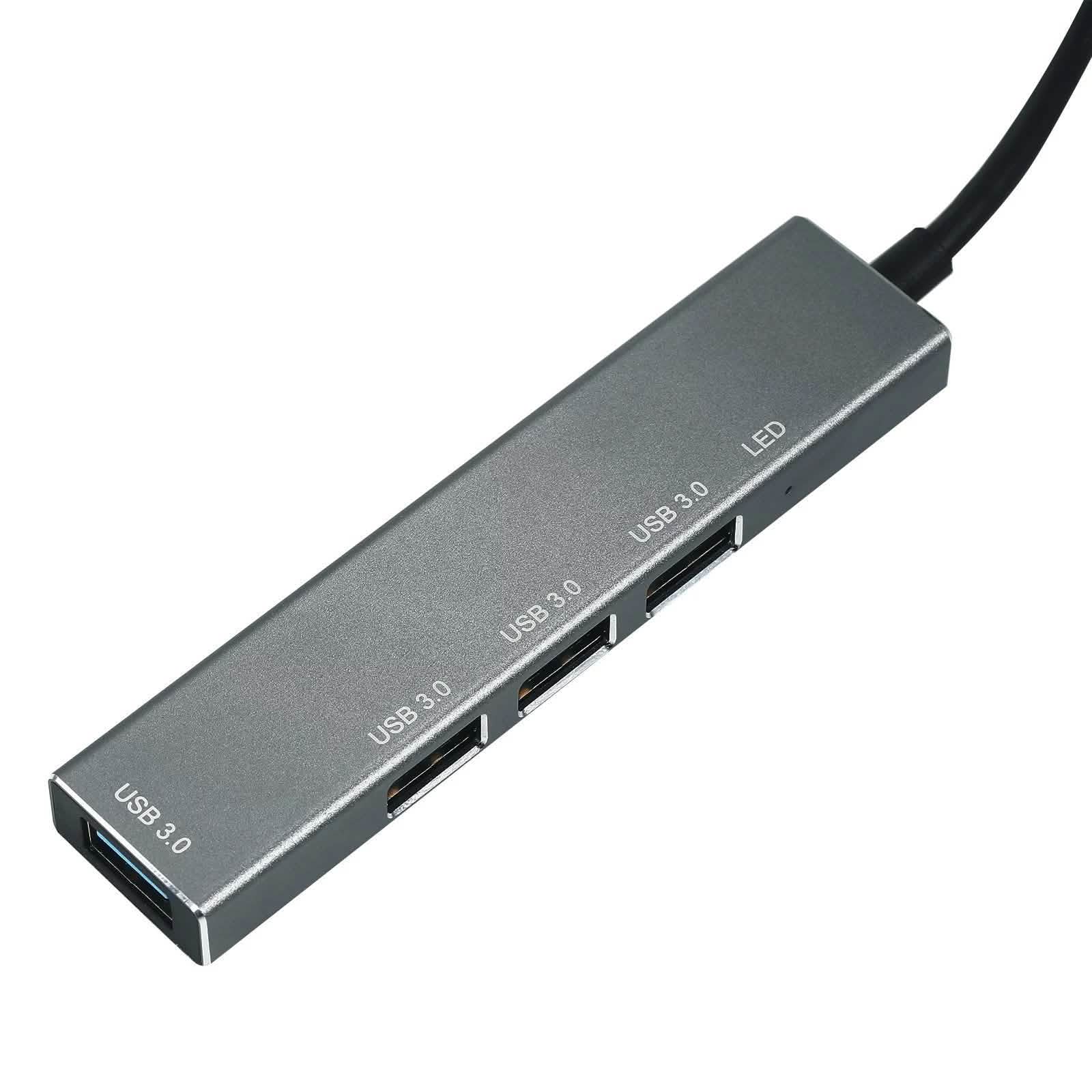 T304 4-in-1 Hub Type C to USB3.0*4 Intelligent USB Hub Multi-Port Adapter - Image 4