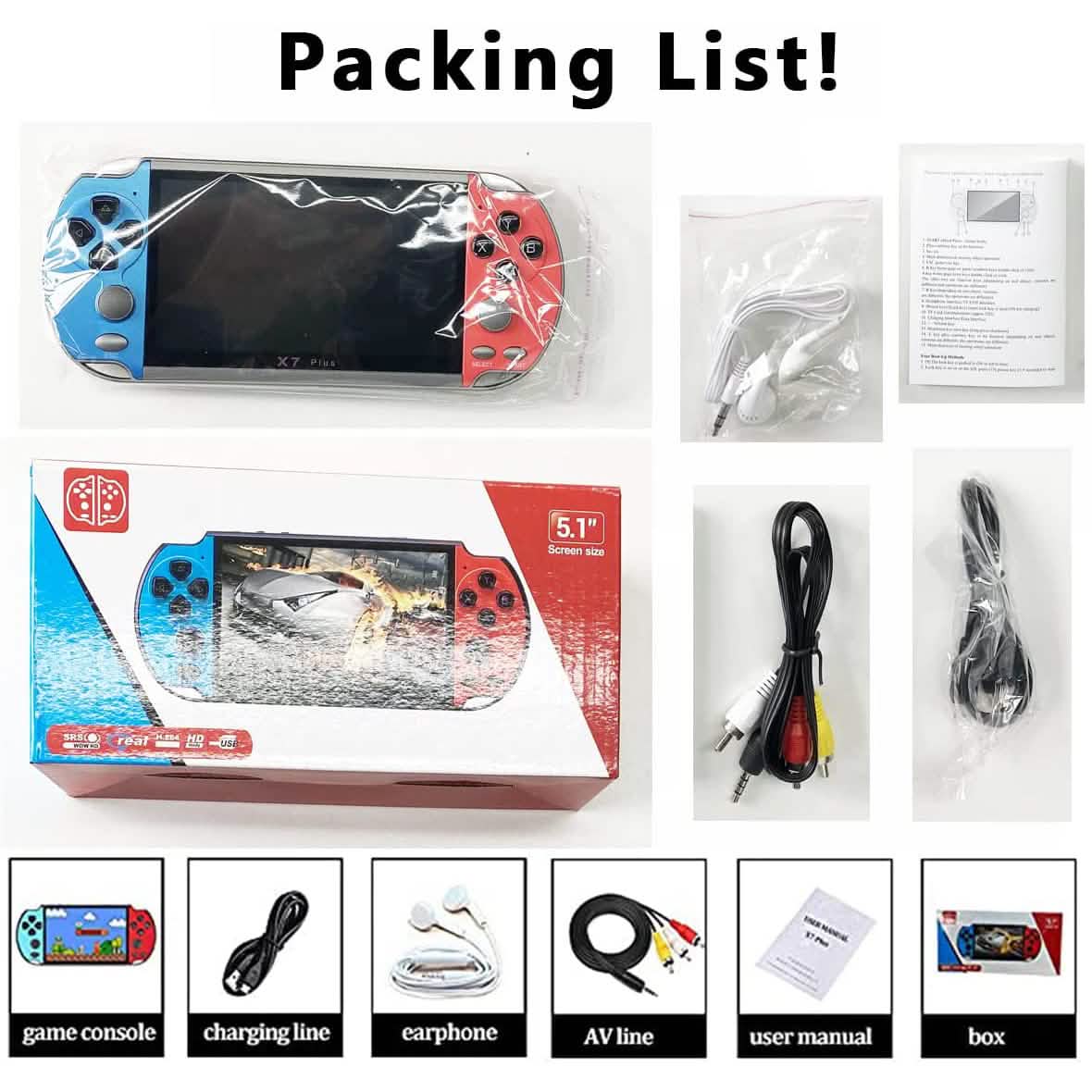 X7Plus Dual Joystick Portable Handheld Game Console - Image 10